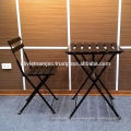 Garden Bistro Set Incluye 1 mesa y 2 sillas hechas de acacia y acero inoxidable